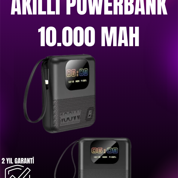 3&apos;ü 1 Arada Akıllı Powerbank Saat ve Hoparlör 10.000 mAh