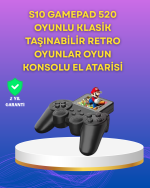 2.4 İnç HD Renkli Ekranlı 500-in-1 Taşınabilir Retro Oyun Konsolu, Kablolu TV Bağlantısı ve Uzun Pil Ömrü