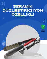 Elektriklenmeyi Azaltan İyonlu Saç Düzleştirici – Titanyum Plaka ve Şık Tasarım