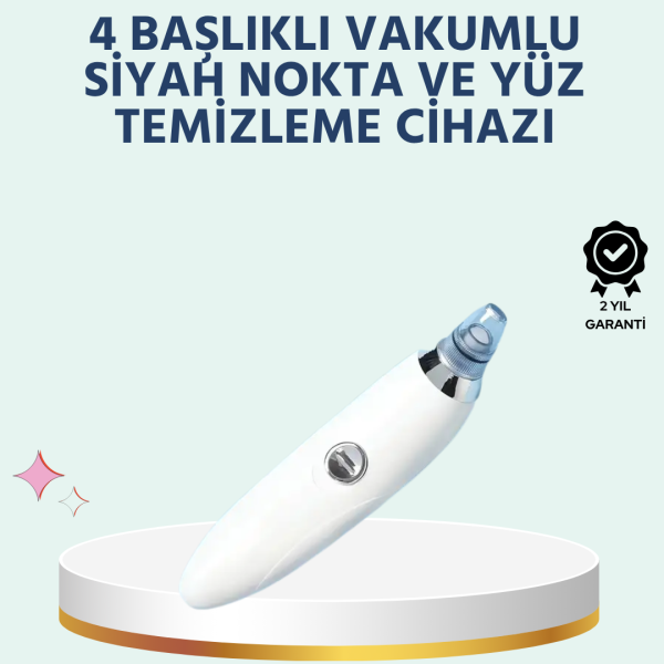 Güçlü Vakumlu Siyah Nokta Temizleyici – Cilt Pürüzlerini Gideren, Taşınabilir ve Kolay Temizlenebilir Cilt Bakım Cihazı