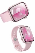 Pembe Akıllı Saat 49mm iOS & Android Uyumlu Arama Özellikli - Görsel 4