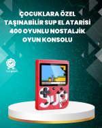 Şarjlı Taşınabilir El Oyun Konsolu 400 Oyun