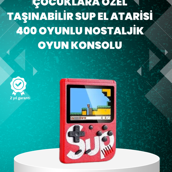 Şarjlı Taşınabilir El Oyun Konsolu 400 Oyun