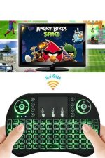 Kablosuz Türkçe Q Klavye RGB Işıklı Televizyon Ps3 Dokunmatik Mouse - Görsel 4
