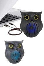 Baykuş Görünümlü Işıklı Bluetooth Speaker Bluetooth Hoparlör - Görsel 4