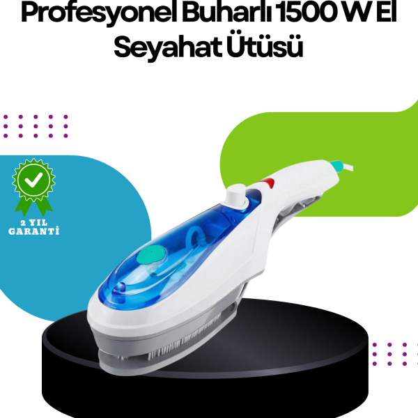 Taşınabilir Buharlı Ütü 1500W | Giysilerde Yanık Bırakmaz, Kokuyu Giderir