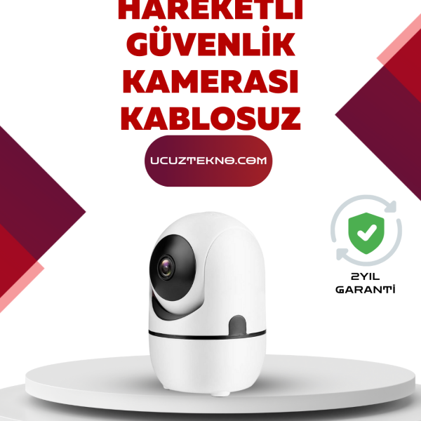 Full HD 1080P Kablosuz Güvenlik Kamerası – Hareket Takip, Gece Görüşü ve İki Yönlü Ses Özellikli