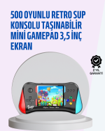Taşınabilir Oyun Konsolu – 3,5" Ekranlı ve 500 Oyunlu