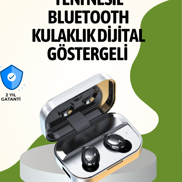 Gerçek Kablosuz Kulaklık – Bluetooth 5.0, Şarj Kutulu, Parmak İzi Kontrollü