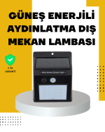 144 LED&apos;li Geniş Aydınlatma Alanına Sahip Güneş Enerjili Güvenlik Lambası
