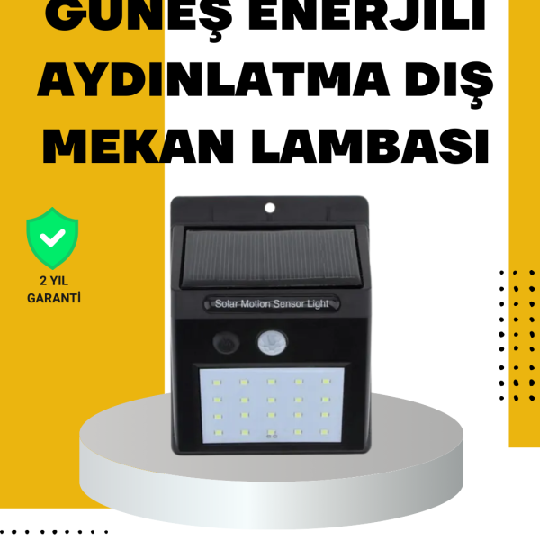 144 LED&apos;li Geniş Aydınlatma Alanına Sahip Güneş Enerjili Güvenlik Lambası