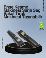 Ergonomik Tasarımlı, 3 Taraklı Profesyonel Şarjlı Saç Sakal Tıraş Makinesi