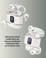 Çift Kulaklıklı Bluetooth Kulaklık – 4 Adet, ANC-ENC, Şarj Kutulu, Dijital Göstergeli - Görsel 2