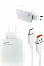 120W Şarj Aleti Hızlı Çift Turbo Şarj Aleti Seti Beyaz - Görsel 4