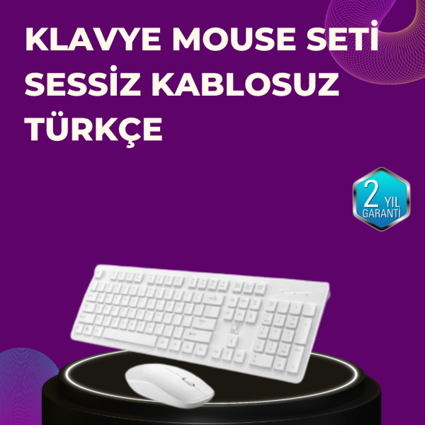 Ofis ve Ev Kullanımı İçin Kablosuz Klavye Fare Seti - Ergonomik ve Pratik