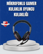 Dayanıklı Kablolu Oyun Kulaklığı – Yumuşak Pedli Mikrofonlu Model
