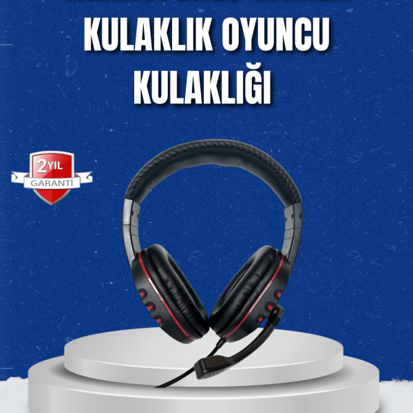 Dayanıklı Kablolu Oyun Kulaklığı – Yumuşak Pedli Mikrofonlu Model