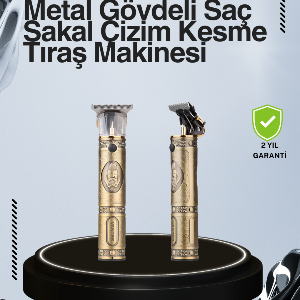 Kompakt Tasarımlı, Uzun Pil Ömürlü Saç Sakal Kesme Makinesi