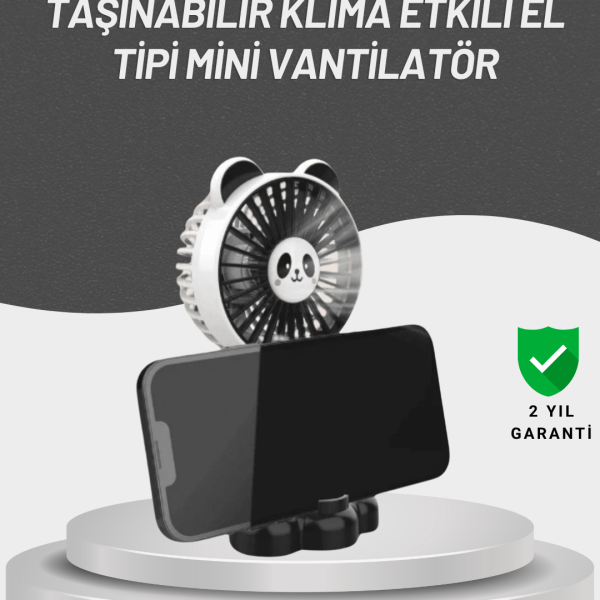 Sessiz Çalışan USB Şarjlı Masaüstü Mini Vantilatör