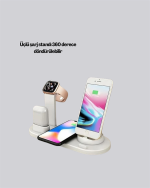 iPhone, Apple Watch ve AirPods ile Uyumlu 4&apos;ü 1 Arada Şarj Ünitesi – Tüm Apple Cihazları Tek Noktada - Görsel 4