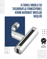 4 Modlu Musluk Başlığı | Şelale, Yağmur, Sprey, Köpük Akışı | Yüksek Basınç Performansı | Modern Tasarım