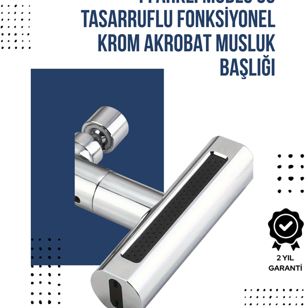 4 Modlu Musluk Başlığı | Şelale, Yağmur, Sprey, Köpük Akışı | Yüksek Basınç Performansı | Modern Tasarım