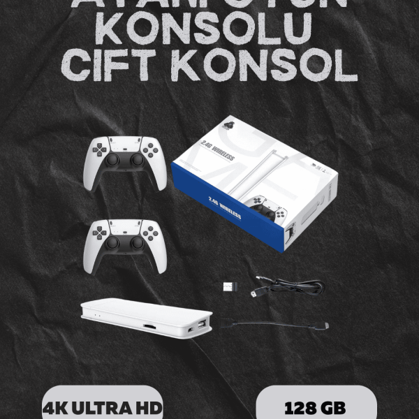 M15 Retro Konsol – 20.000 Oyunlu, Çift Gamepadli, 4K HDMI