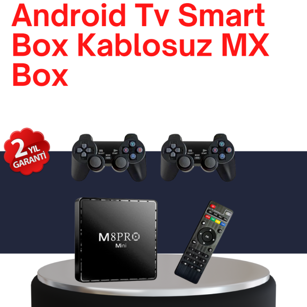 Retro Oyun Konsollu Akıllı Android TV Kutusu