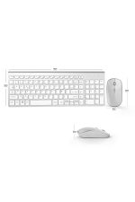Kablosuz Klavye Mouse Seti Beyaz Q Klavye Tüm Cihazlara Uyumlu - Görsel 5