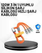 120 W Hızlı Çözüm Sunan 3&apos;ü 1 USB Şarj Kablosu– Sağlam Gövde