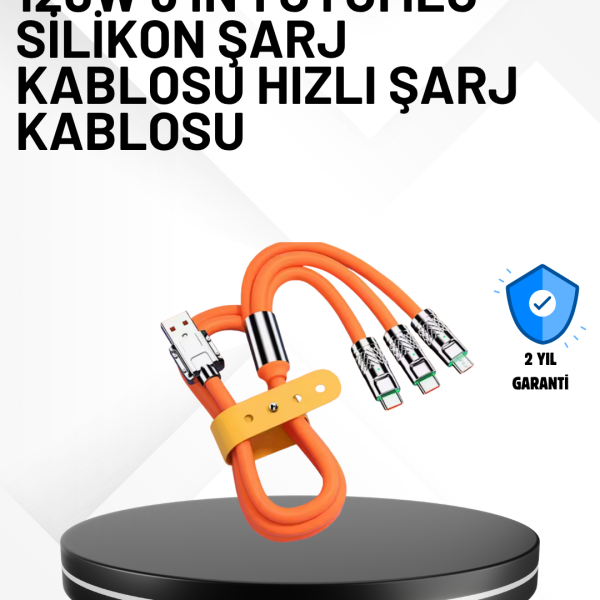120 W Hızlı Çözüm Sunan 3&apos;ü 1 USB Şarj Kablosu– Sağlam Gövde