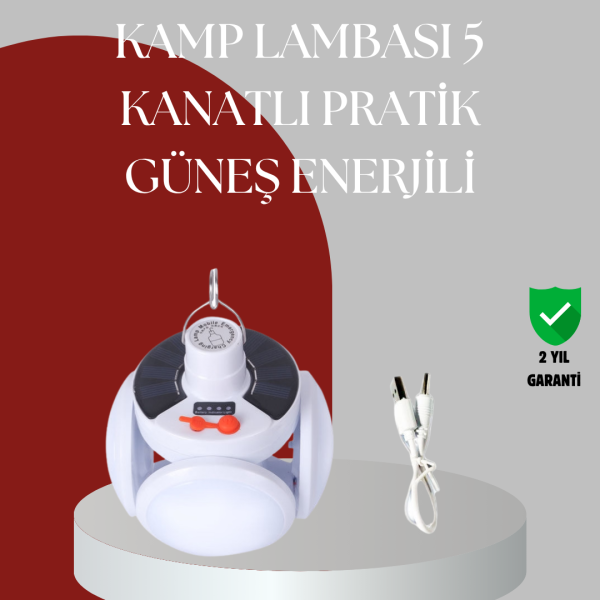 IPX4 Suya Dayanıklı, Katlanabilir LED Kamp Lambası ve Acil Durum Işığı