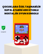 Çocuklar İçin 400 Retro Oyunlu Konsol
