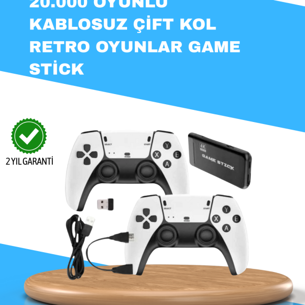 Kablosuz Retro TV Oyun Konsolu – 30.000+ Oyun, HD Çıkış & Kablosuz Gamepad ile Efsanevi Oyun Deneyimi