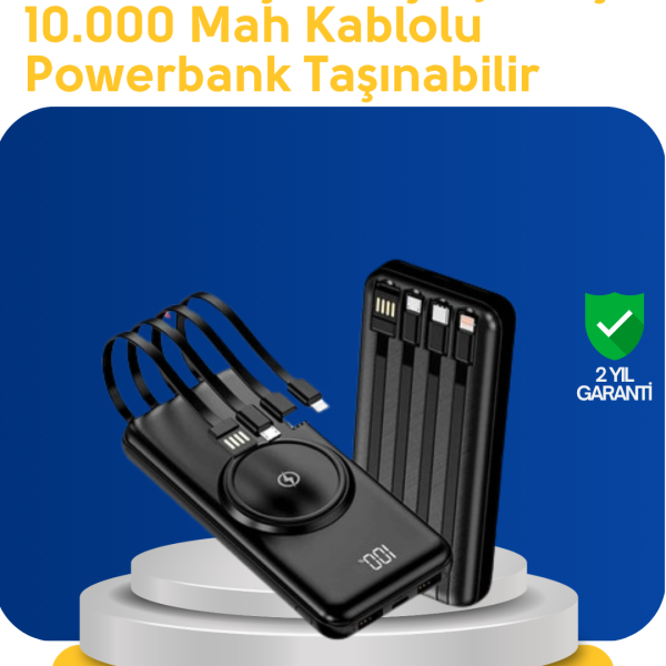 Akıllı Koruma Sistemli Powerbank – Hızlı, Güvenli ve Modern