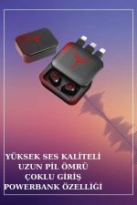 Ucuz Kaliteli Akıllı Saat ve Powerbank Bluetooth Kulaklık 5.1 Stereo ANC Özelliği - Görsel 3