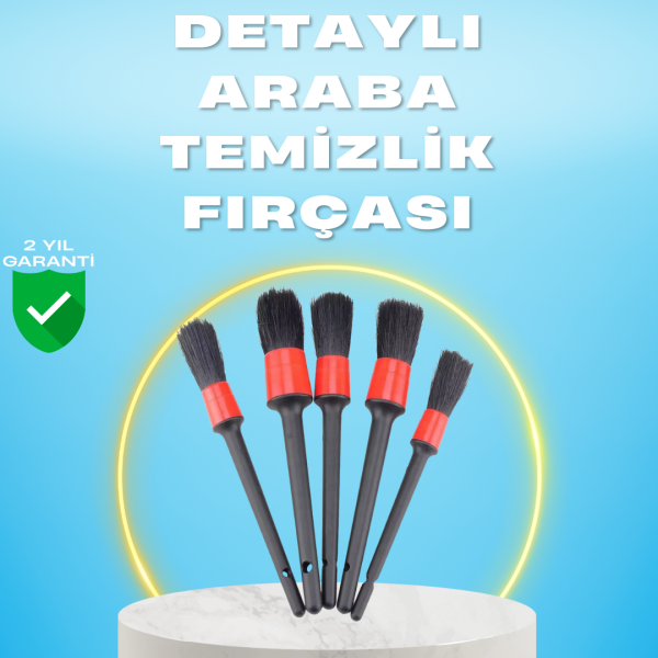 5&apos;li Araba Temizlik Fırçaları-Farklı Boyutlu Fırçalarla Derinlemesine Temizlik