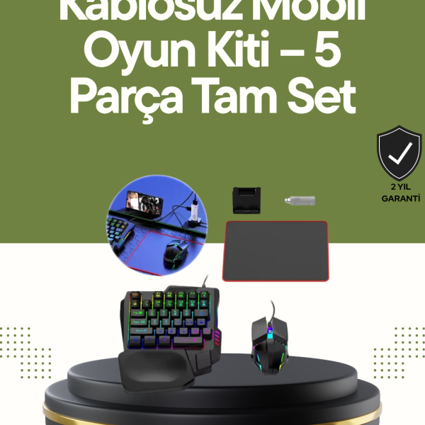 Mobilde Konsol Deneyimi – 5in1 Bluetooth Oyun Seti (iOS ve Android Uyumlu)