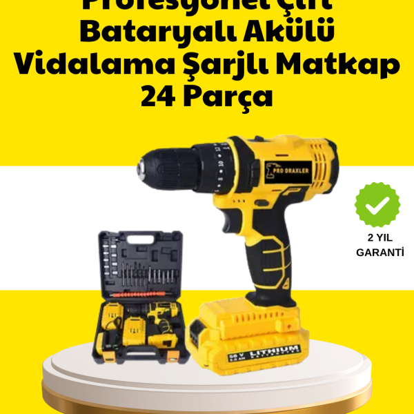 Çift Bataryalı 12V Akülü Matkap | 10 mm Metal, 20 mm Ahşap Delme Kapasitesi