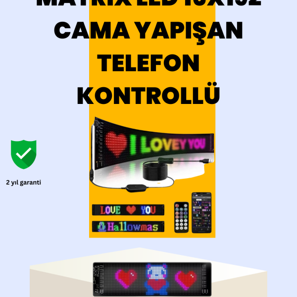 USB Bağlantılı Esnek Programlanabilir LED Tabela – RGB Renkli