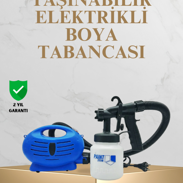 Elektrikli Boya Tabancası Püskürtmeli-Temiz ve Hızlı Boyama