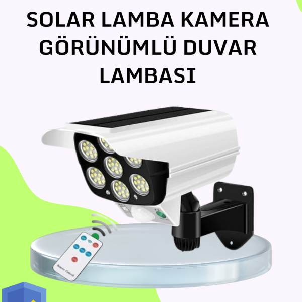 3 Modlu Güneş Paneli Aydınlatmalı Dış Mekan Güvenlik Işığı – IP65 Su Geçirmez, PIR Sensörlü