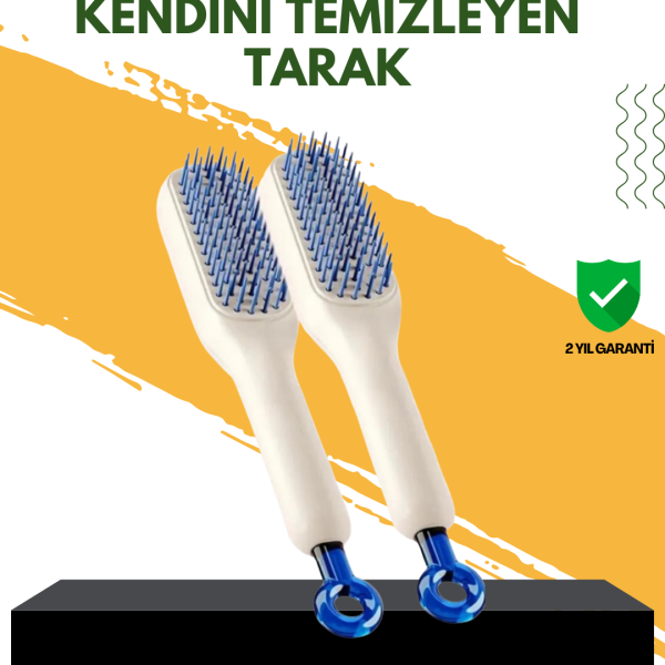 Otomatik Temizlemeli Saç Fırçası – Ergonomik Tasarım, Masaj Etkili, Elektriklenmeyi Önleyici