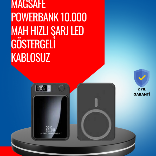 Alüminyum Alaşımlı, 20W PD Hızlı Şarj ve Manyetik Kablosuz Powerbank