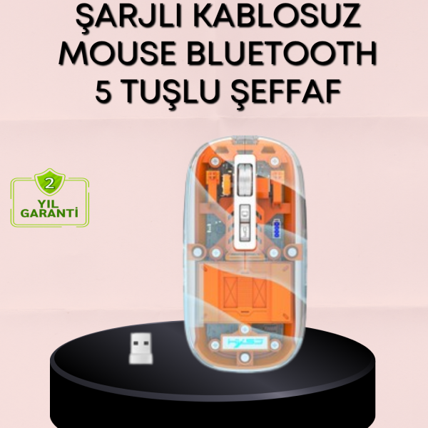 Hafif ve Taşınabilir Fare – 43 Gram, Otomatik Uyku Modlu