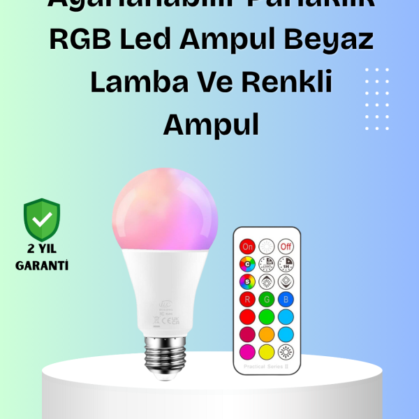 RGBW Teknolojili Akıllı LED Ampul, Zamanlayıcılı