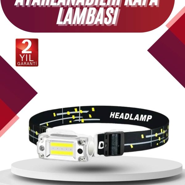 Yüksek Işıklı Şarjlı ve Sensörlü LED Kafa Lambası Kamp Lambası