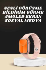 Akıllı Saat Alarm ve Titreşim Uyku ve Sağlık Takibi GPS Uyumlu Nabız Ölçer Sesli Görüşme - Görsel 2