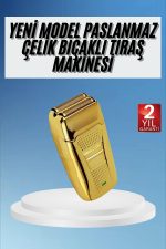 Sakal Kesme Tıraş Makinesi Paslanmaz Çelik Gold Şarjlı