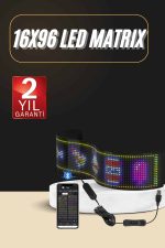 Led Ekran Matrix Panel En Büyük Boy 16X96 Araba Yazısı 19.2x89.8 cm